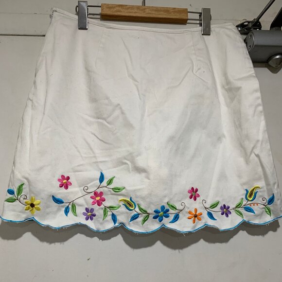 VINTAGE BAMBOO TRADERS EMBROIDERY SKORT SKIRTS SIZE 14 - Picture 3 of 7
